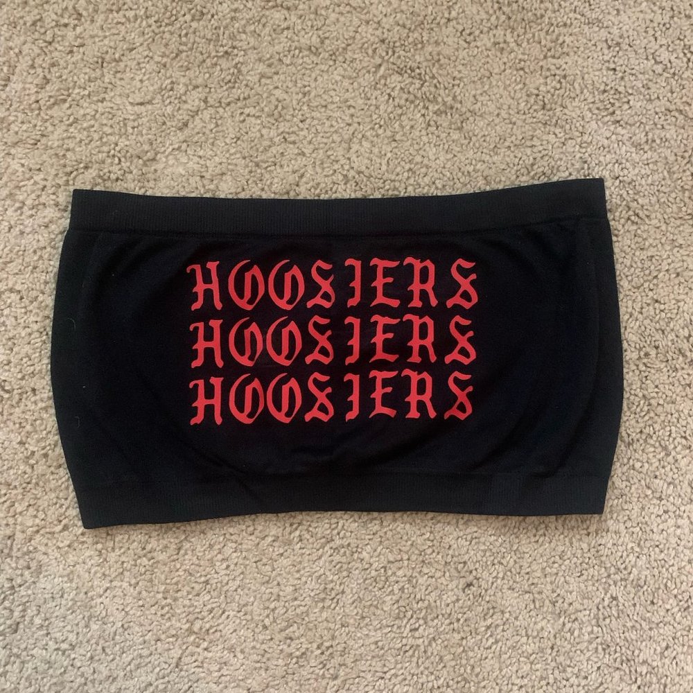 Indiana University Hoosiers Black and Red Crop-Top